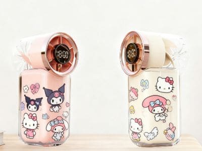 IP co-branded themed handheld fan with custom character design